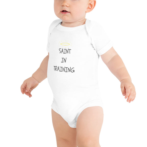 Saint in Training Baby short sleeve Onsie